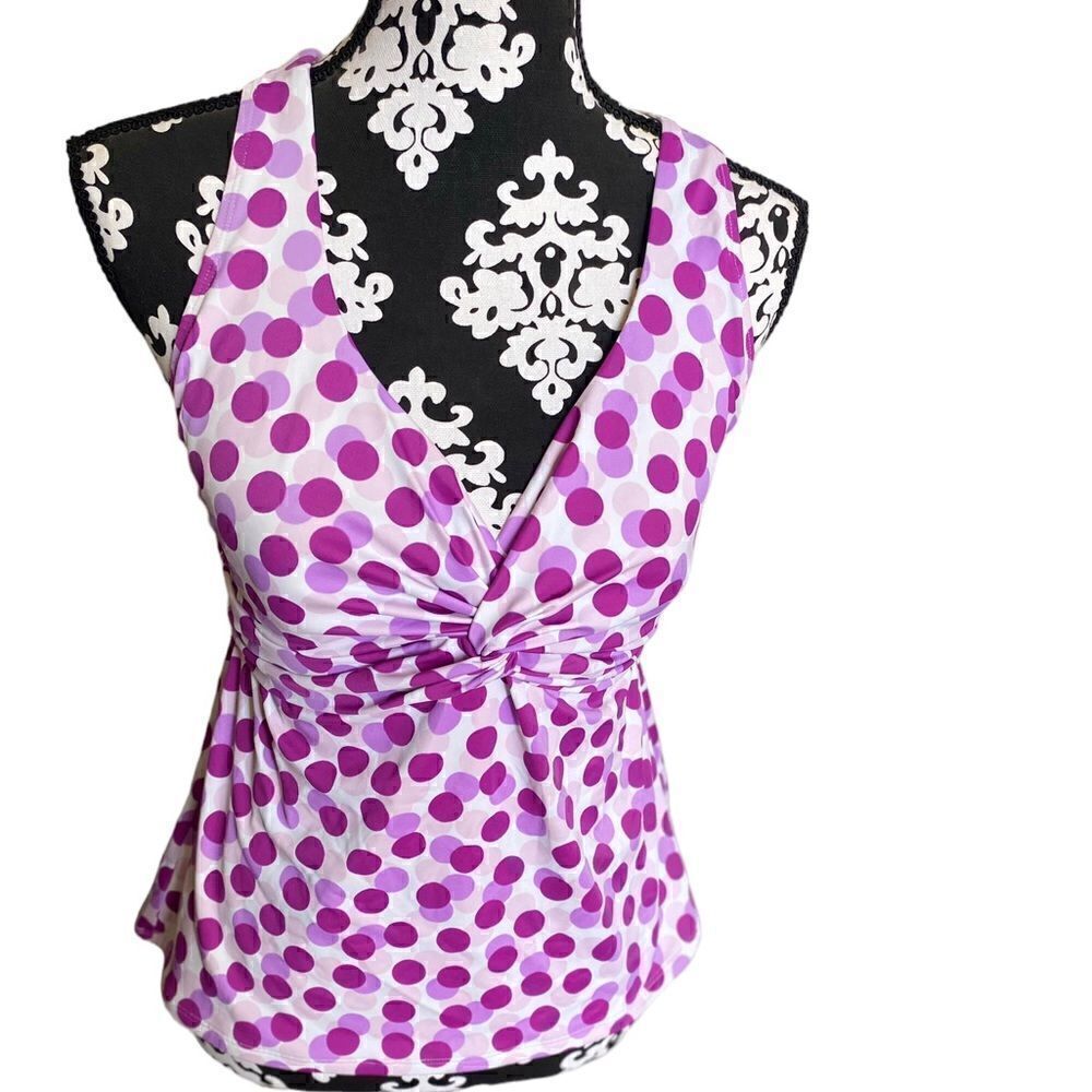 Lands' End Polka Dot Tankini Size 14